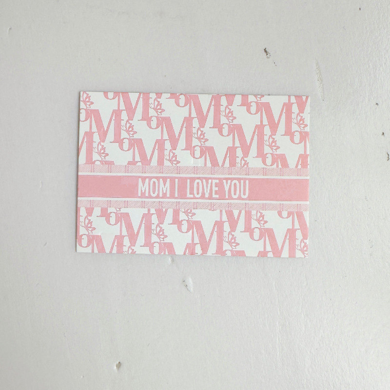 Maman je t'aime carte 5 rose
