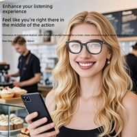 Lunettes de soleil intelligentes HY1009 polarisées UV400 avec traduction IA en 172 langues 5.4 pour voyages et réunions d'affaires