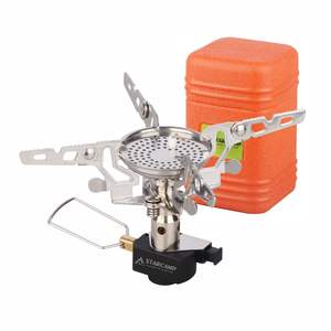 STARCAMP 3300W Réchaud à gaz portable en acier inoxydable pliable Caractéristique de sac à dos pour les pique-niques de voyage fonctionnant au <span class=keywords><strong>propane</strong></span> <span class=keywords><strong>ou</strong></span> au <span class=keywords><strong>butane</strong></span> - Product Image 1