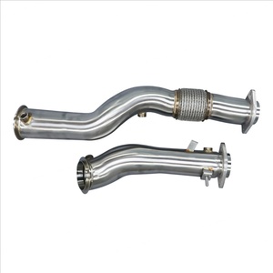 Custom Stainless Steel Downpipe Auto Diameter Reducing Exhaust Pipe for BMW M3M4 S58 3.0T One-piece Mandrel Bent - Product Image 1