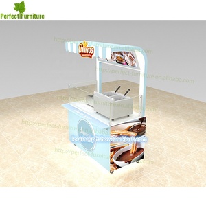Idea fresca café al aire libre carro diseño, quiosco de café sobre ruedas con luces LED y máquinas de café - Product Image 3