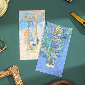 Serie <span class=keywords><strong>di</strong></span> <span class=keywords><strong>tesori</strong></span> d'arte pittura a olio in metallo segnalibro creativo scheletro manuale pendente libro <span class=keywords><strong>di</strong></span> lettura Clip - Product Image 2