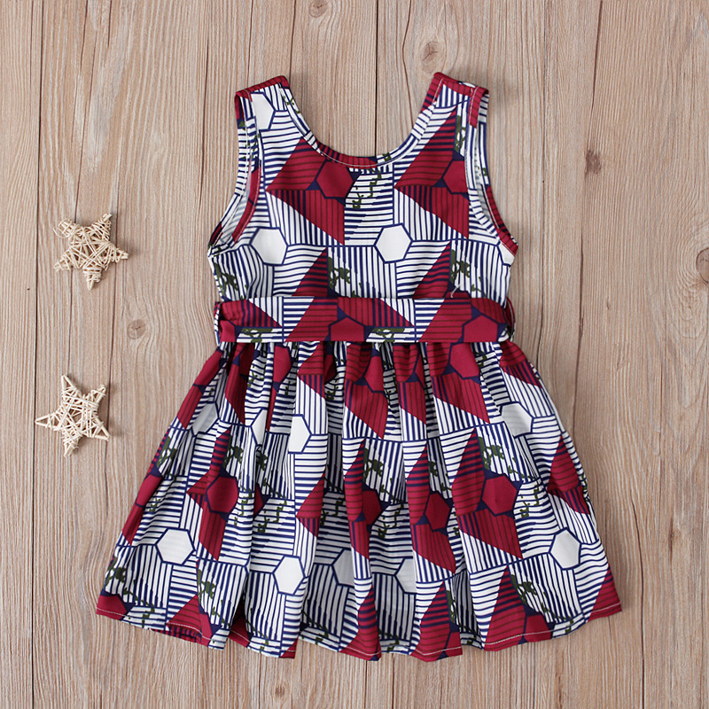 New arrival girls summer skirt sleeveless Bohemian African style dress children's wear
