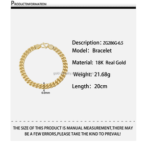 AU750 bracciale da uomo con ciondolo a catena braccialetti in oro puro giallo 18 carati gioielleria raffinata nuovo arrivo cinese alla moda oro reale 18 carati - Product Image 6