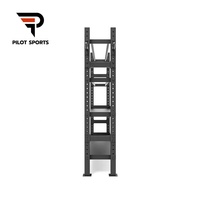 PILOTSPORTS Étagère de Rangement Commerciale Multifonctionnelle Réglable pour Salle de Sport, Support de Fitness Personnalisable pour Haltères et Kettlebells