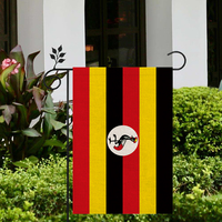 Drapeau de l'Ouganda Extérieur Matériau en lin de haute qualité 12 * 18In Plus de styles à choisir