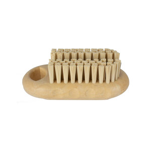 Brosse à ongles double face en nylon, manche en acier inoxydable, souple et rigide, outil de nettoyage des ongles des mains et des orteils, logo personnalisé, vente en gros - Product Image 4