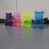 Chine Fabricant Géant Gummy Pvc Publicité Translucide Gonflable Ours Polaire Forme Mascotte pour la Décoration De Noël Événement