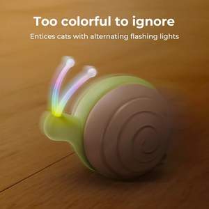 Giocherella malvagia lumaca ricaricabile movimento interattivo automatico groviglio di rotolamento libero per interni gatto giocattolo Smart Pet con Led - Product Image 6