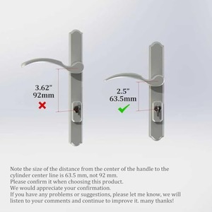 Storm <strong>Door</strong> <strong>Handle</strong> <strong>Replacement</strong> with Deadbolt and Latch Bolt System Heavy Duty Lockset for 1.1 to 1.97 Inch Thick <strong>Doors</strong> - Product Image 3