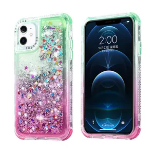 Fashion Liquid glitter 360 protective for samsung galaxy a51 a53 a54 smart cover phone case
