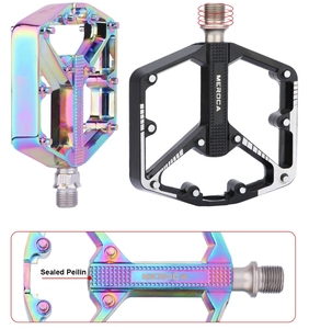 Pedales de Bicicleta Universales Zhuifeng de Aleación de Aluminio Ultraligeros, Antideslizantes, con Rodamientos QS-<span class=keywords><strong>BBP</strong></span>-01 para Bicicletas de Montaña y Carretera - Negro/Arcoíris - Product Image 2