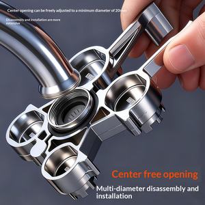 Clé à <span class=keywords><strong>Robinet</strong></span> Universelle <span class=keywords><strong>pour</strong></span> Démontage, Clé à <span class=keywords><strong>Robinet</strong></span> Multifonctionnelle <span class=keywords><strong>pour</strong></span> Évier et <span class=keywords><strong>Robinet</strong></span> de Salle de Bain <span class=keywords><strong>pour</strong></span> Cuisine et Salle de Bain - Product Image 4