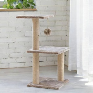 Árbol para Gatos de Tres Niveles con Rascador de Uñas Universal para las Cuatro Estaciones, Hecho de Cartón - Product Image 3