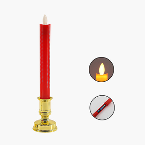 Support de bougie LED, base de bougie longue, chandelier - Simulation de flamme vacillante, décoration d'ambiance de mariage - Product Image 4