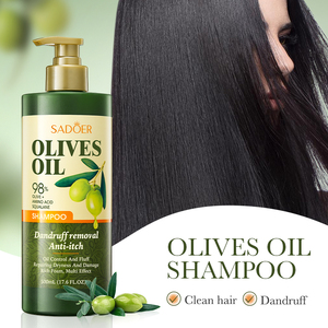 SADOER Huile d'olive naturelle Anti-pelliculaire Hydratant Nourrissant Rafraîchissant Lissant Gel nettoyant 2-en-1 Shampoing pour le soin des cheveux - Product Image 2