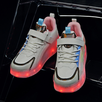 Nouvelles chaussures à roulettes brillantes, respirantes, en mesh, à 4 roues rétractables avec frein pour adultes
