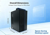 Desktop Kantor Komersial Stabil Hairuichuang E700-HD Spesifikasi Khusus Prosesor 3.0GHz 16GB DDR4 Penyimpanan Besar Set Monitor HD