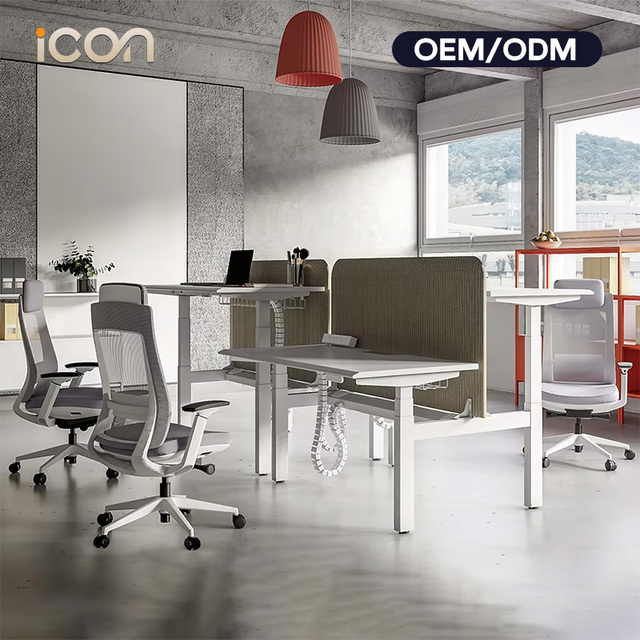 Electric Height Adjustable Portable Durable Ergonomic Modern Office Computer Desk Smart Features Standing Desk Wood Material