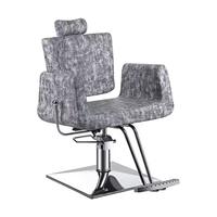 Fauteuil de Salon de Coiffure et de Massage Hydraulique en Cuir PU de Luxe avec Repose-Pieds – Équipement de Salon Robuste
