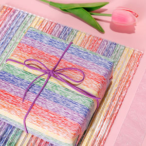 กระดาษห่อวันเกิด80กรัมสีรุ้ง43X300ซม. กระดาษคราฟท์ของขวัญแบบกำหนดเอง - Product Image 6