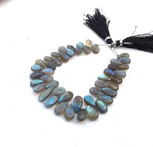 Perles en forme de poire lisse de pierres précieuses de Labradorite Flashy bleu naturel pour la fabrication de bijoux incroyable 2022 populaire - Product Image 2