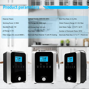 Alkali Su İyonlaştırıcı |   11 Platin Kaplamalı Titanyum Plaka |   pH 2,8-11 ORP ±800mV |   Ev ve Ticari Kullanım - Product Image 5