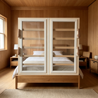 Volet vertical industriel durable en alliage d'aluminium, manuel, anti-corrosion, robuste et facile à utiliser pour chambre d'hôtel et salle de bain