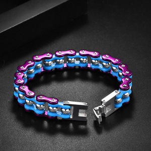 Pulsera de Cadena de Bicicleta Moderna, Estilo Punk Rock Motero, de Acero Inoxidable, Joyería para Hombre - Product Image 3