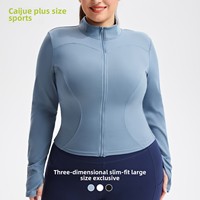 Femmes grande taille 4XL fermeture éclair Cardigan veste haute élastique sport Protection solaire taille manches longues solide avant haut serré pour