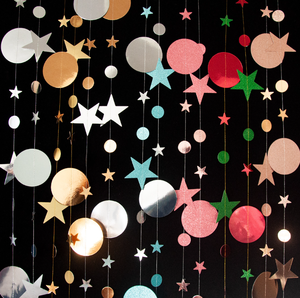 4m <span class=keywords><strong>Star</strong></span> Moon Circle Dot Garland Decoración de fiesta Brillo metálico Colgante Crescent Twinkle <span class=keywords><strong>Little</strong></span> <span class=keywords><strong>Star</strong></span> Streamers - Product Image 1