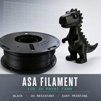 Filament ASA à faible déformation 1,75 mm 1 kg Noir Résistant aux intempéries Filament d'impression 3D pour imprimante FDM