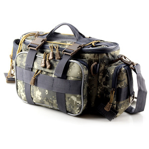 Outdoor Waterproof fishing gear organizer storage bag shoulder fishing tackle bag