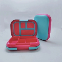 Boîte à lunch thermique personnalisée 2023 étanche 4 compartiments en plastique Tritan écologique sans BPA pour écoliers bento pour enfants