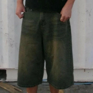 Pantaloncini in Denim da Uomo Personalizzabili, Stile Vintage, Vita Media, Gamba Dritta, Lavaggio Acido, per l'Estate - Product Image 4