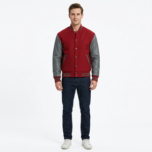 Wholesale Custom Logo Embroidery Baseball <b>Jacket</b> Sports College Varsity <b>Jacket</b> For <b>Men</b> <b>Long</b> CollegeBaseballjacket for <b>men</b> - Product Image 1