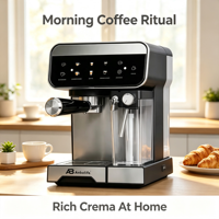 Cafetera Espresso Compacta Anbolife con Pantalla Táctil, Espumador de Leche Automático, Jarra Desmontable, Fabricación OEM para el Hogar