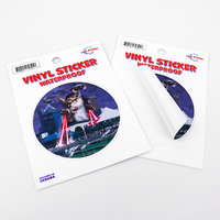 Etiqueta Autoadhesiva Impermeable con Logotipo de Empresa Personalizado, Impresión de Adhesivos de Vinilo de Dibujos Animados, Adhesivos Troquelados
