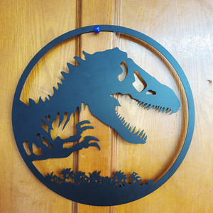 Sắt nghệ thuật thủ công mỹ nghệ sáng tạo trang trí nội thất kim loại Hollow treo sắt nghệ thuật Hollow sơn mài khủng long treo - Product Image 2