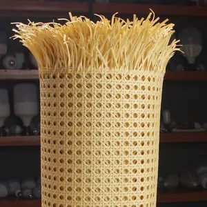 Eco-friendly Cabinet Wardrobe Round Raw Material Weaving Cane Webbing Mesh Roll A Grade Natural Synthetic Rattan Roll