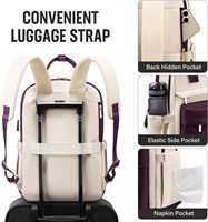 Logo personnalisé Femmes Voyage d'affaires Antivol Mince Durable étanche 15.6 pouces Sac pour ordinateur portable Sac pour ordinateur portable bac