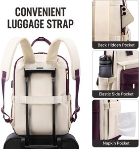 Logo personalizzato donna Business Travel antifurto Slim durevole impermeabile borsa per Laptop da 15.6 pollici borsa per computer da ufficio laptop bac - Product Image 5