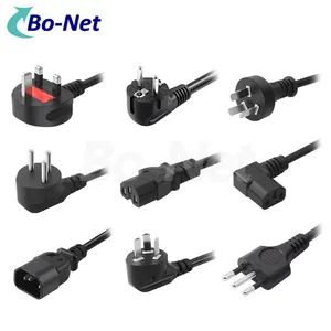 Özel siyah H03vvh2 F 0.75mm ab Euro standart elektrik teli Iec C7 avrupa 2 Pin Prong tak Ac güç kablosu kablosu