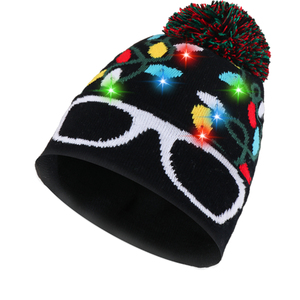 Phụ nữ người đàn ông dẫn ánh sáng lên dệt kim Mũ mùa đông giáng sinh unisex <span class=keywords><strong>Beanie</strong></span> <span class=keywords><strong>Hat</strong></span> với ánh sáng đầy màu sắc quà tặng cho phụ nữ - Product Image 1