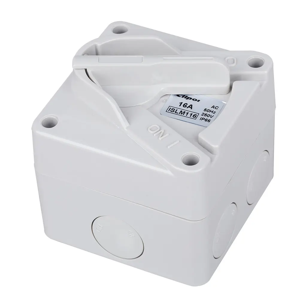 AS NZS Electric isolator 16A water-resistant single phase MINI isolator switch outdoor ISLM116 lockable isolator switch