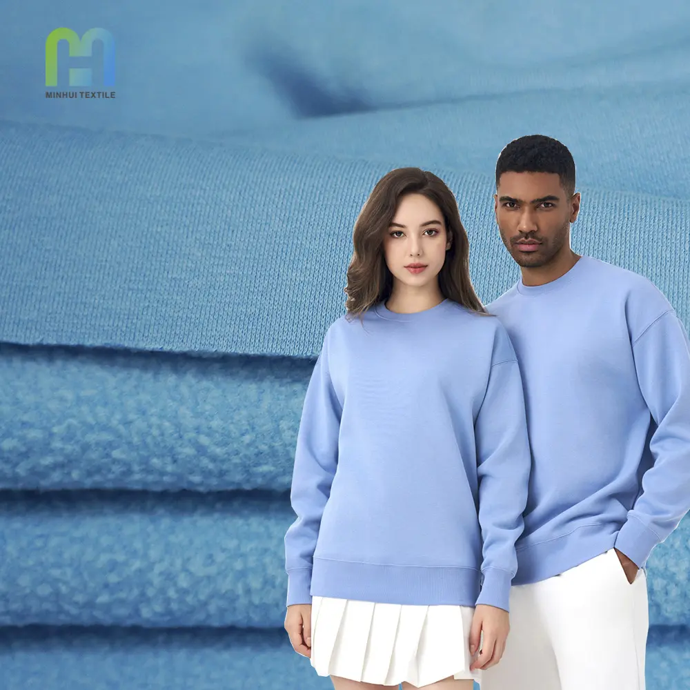 गर्म बिकने वाले उत्पाद 2024 300 जीएसएम एंटी पिल पॉलिएस्टर ऊन कपड़े सूती कपड़े कपड़ों के लिए हुडी और स्वेटशर्ट