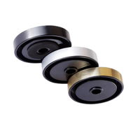 Pieds d'équipement en ABS avec garniture or et argent - Pointes pour enceintes audio et amortisseurs de cabinet, base antidérapante