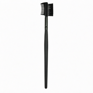 Cepillo y Peine Doble para Cejas, Negro, con Cerdas de Nylon y Mango de Plástico, para Lápiz de Cejas - Product Image 1