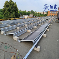 Kit Pemasangan Panel Surya Aluminium Kustom Yanglin dengan Pemberat untuk Rak PV Atap Datar