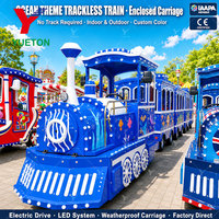Train électrique sans rails pour 24 passagers, 1 locomotive, 4 cabines, pour sites touristiques, centres commerciaux, visites panoramiques, manège d'amusement à vendre